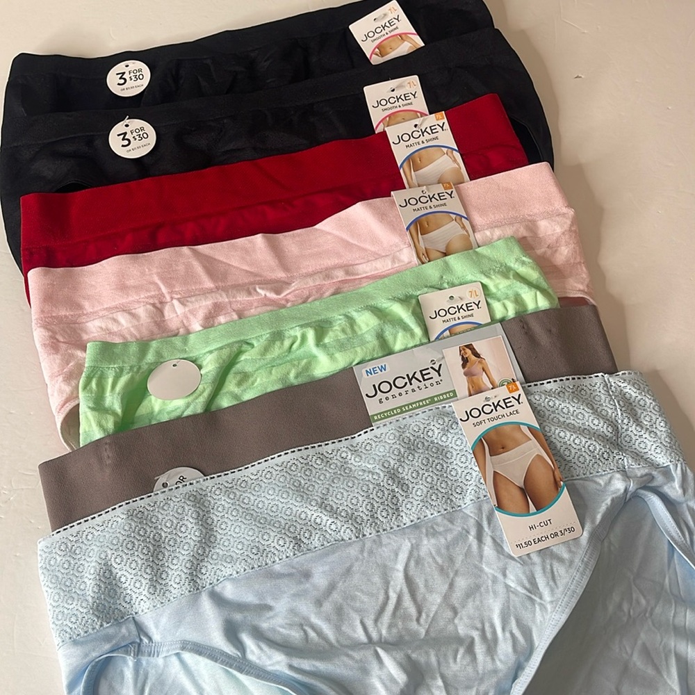Jockey Assortment of Panties 7 Pairs Size Large / 7
